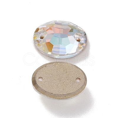 Oval Shape Sew on Rhinestone RGLA-C001-07A-001LA-1