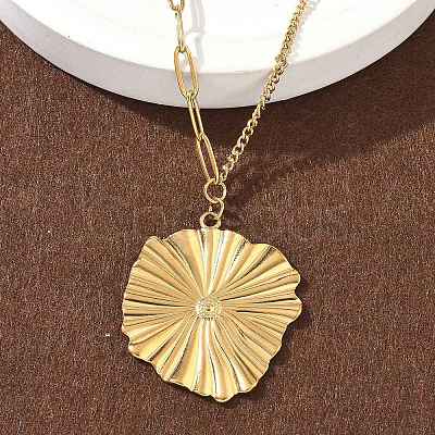 304 Stainless Steel Pendant Necklaces for Women NJEW-D312-02B-G-1
