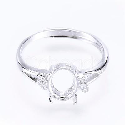 Adjustable Brass Finger Ring Components KK-L154-21P-1