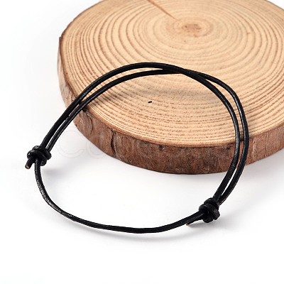 Adjustable Cowhide Leather Cord Bracelet Making X-BJEW-JB02164-1