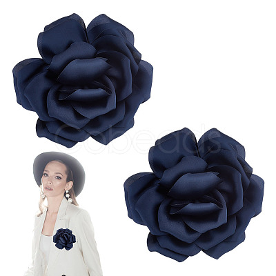 2Pcs Polyester Flower Iron Pins JEWB-GO0001-18D-1