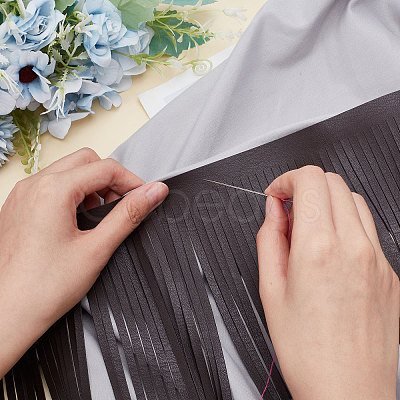 2 Meters PU Imitation Leather Tassels Trimming DIY-PH0010-44B-05-1