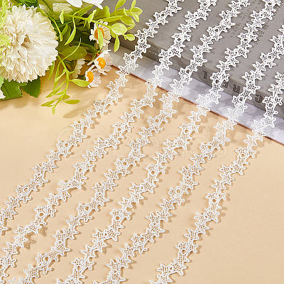 Star Polyester Lace Trim Ribbon OCOR-WH20003-13B-1