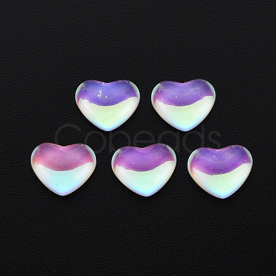 Translucent Electroplated Glass Cabochons EGLA-T026-002-1