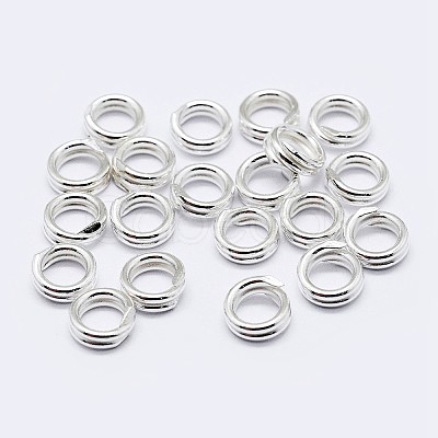 925 Sterling Silver Split Jump Rings STER-F036-01S-1x6mm-1