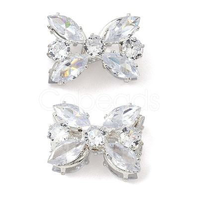 Brass Micro Pave Cubic Zirconia Beads KK-S336-05S-01A-1