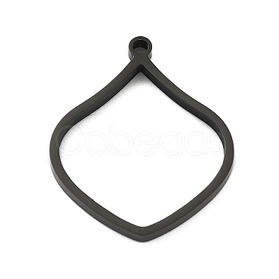 Ion Plating(IP) 304 Stainless Steel Open Back Bezel Pendants High Polished STAS-K208-18B-1