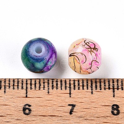 Baking Paint Glass Beads DGLA-S115-8mm-MS-1
