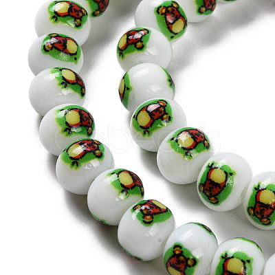 Printing Glass Beads for Necklaces Bracelets Making GLAA-B020-02A-04-1