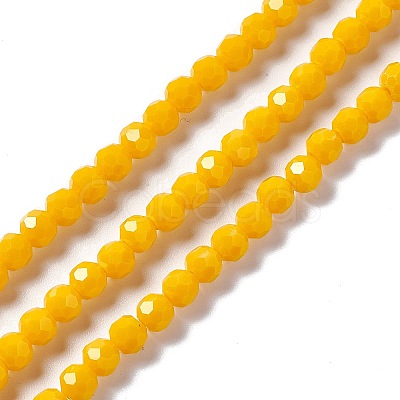 Faceted Glass Beads Strands EGLA-J042-35B-07-1