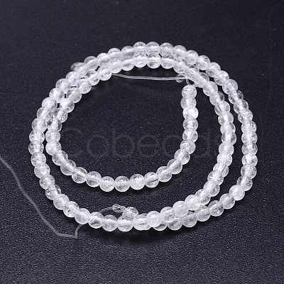 Natural Quartz Crystal Round Beads Strands G-J303-01-10mm-1