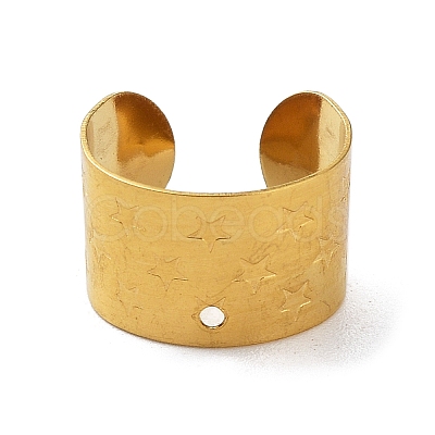 304 Stainless Steel Ear Cuff Findings STAS-Q305-01A-G-1