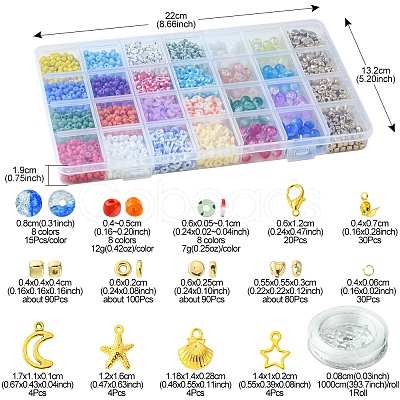 DIY Alloy & Polymer Clay & Glass Earring/Bracelets Jewelry Making Kits DIY-FS0007-29-1