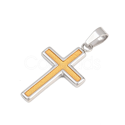 304 Stainless Steel Enamel Pendants STAS-B137-15GP-1