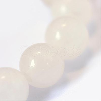 Natural White Jade Round Bead Strands G-E334-10mm-13-1