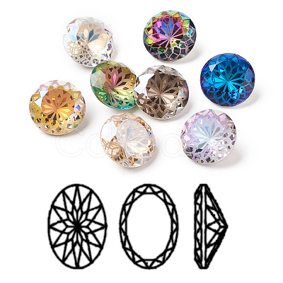 K9 Glass Rhinestone Pointed Back Cabochons RGLA-P030-06A-M01-1