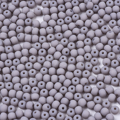 Frosted Colours Glass Beads SEED-S040-03A-06-1