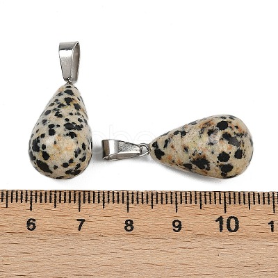 Natural Dalmatian Jasper Pendants G-S364-072P-02-1