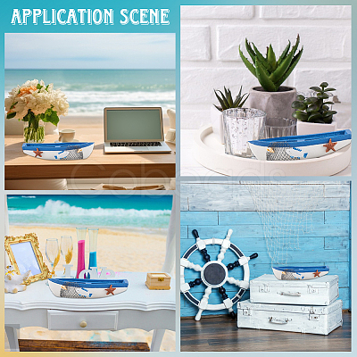 Mediterranean-style Wood Sailboat Miniature Model Decorations DJEW-WH20816-008A-1