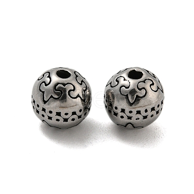 Round 304 Stainless Steel Beads STAS-E214-01AS-04-1
