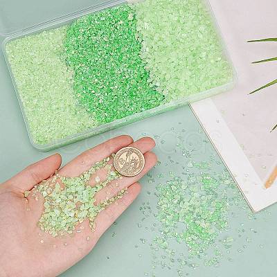3 Style Transparent Electroplate Crushed Glass Craft GLAA-SC0001-99C-1