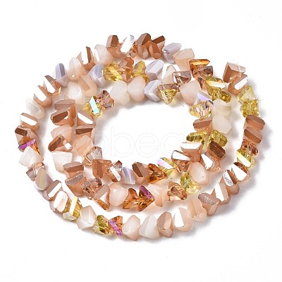 Electroplate Glass Beads Strands EGLA-N002-06H-1