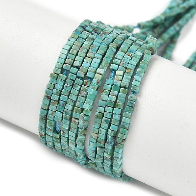 Natural HuBei Turquoise Beads Strands G-G271-G05-1x1.5mm-1
