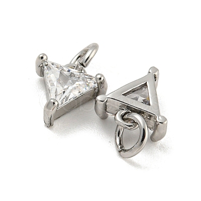 Brass Cubic Zirconia Pendants KK-G490-30P-1