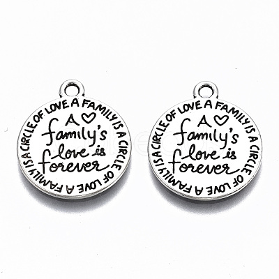 Tibetan Style Alloy Pendants TIBE-S314-119AS-RS-1