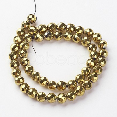Non-Magnetic Synthetic Hematite Beads Strands X-G-G092-8mm-1-1