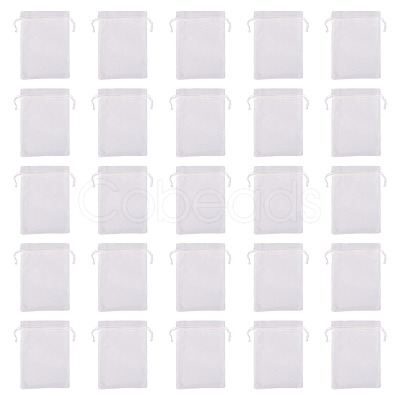 50Pcs Organza Bags Jewellery Storage Pouches Wedding Favour Party Mesh Drawstring Gift OP-TA0001-16E-1