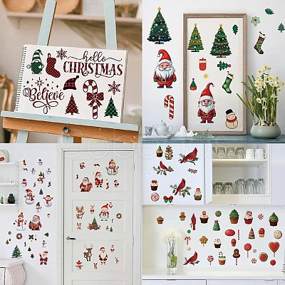 8 Sheets 8 Styles PVC Waterproof Wall Stickers DIY-WH0345-236-1