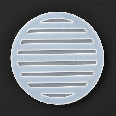 Flat Round Silicone Cup Mat Molds DIY-I065-06-1