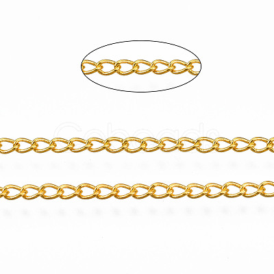 Brass Twisted Chains CHC-Q001-3x2mm-G-1