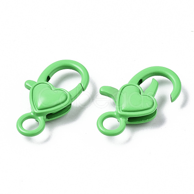 Spray Painted Eco-Friendly Alloy Lobster Claw Clasps X-PALLOY-T080-04-NR-1