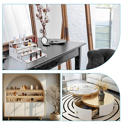5-Tiers Wood Semicircle Dessert Display Risers ODIS-WH0030-183A-1