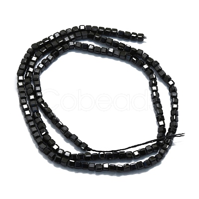 Natural Black Spinel Beads Strands G-P457-B01-31-1