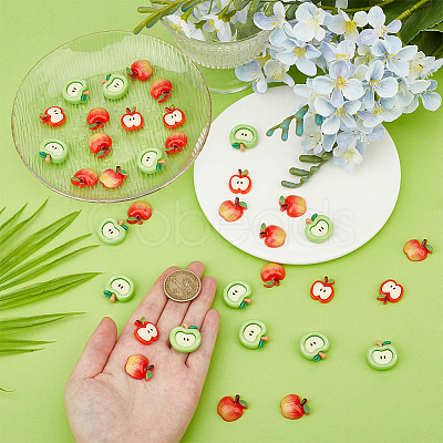 60Pcs 3 Styles Opaque Resin Cabochons RESI-OC0001-73-1