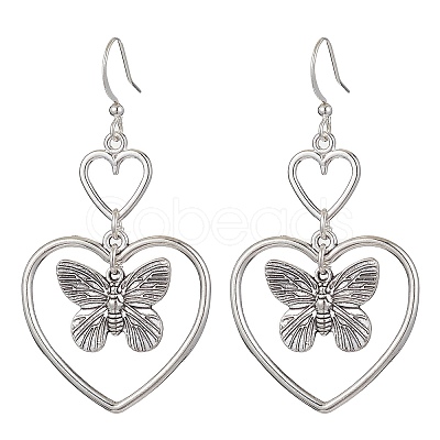 Heart Alloy Dangle Earrings EJEW-JE05534-02-1