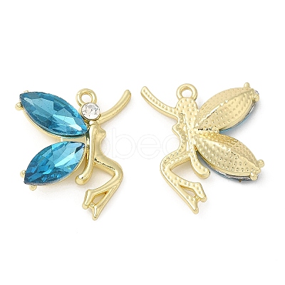 Light Gold Alloy Pendants PALLOY-A003-08KCG-02-1