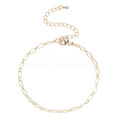Brass Cable Chain Bracelet for Women BJEW-JB07898-1