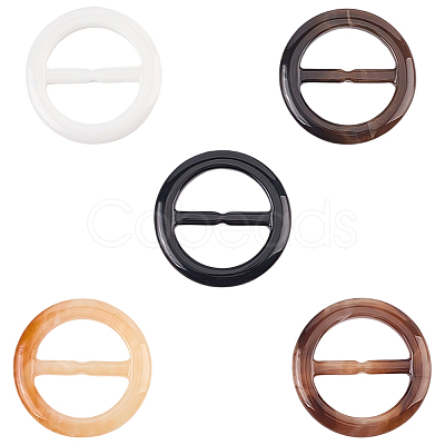20Pcs Resin Tri-Glide Adjuster Buckles FIND-GF0008-12G-1