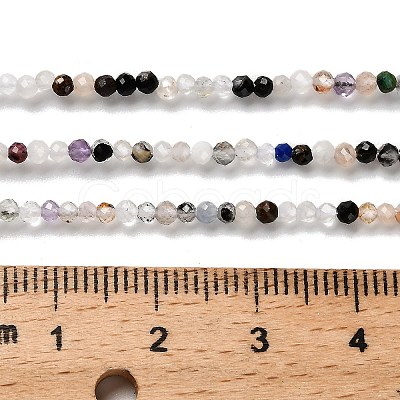 Natural & Synthetic Mixed Gemstone Beads Strands G-RM2025-A16-2mm-B-1