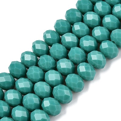 Opaque Solid Color Imitation Jade Glass Beads Strands EGLA-A044-P8mm-D31-1