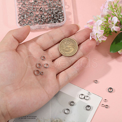 300Pcs 6 Styles 304 Stainless Steel Beads STAS-CA0002-47-1