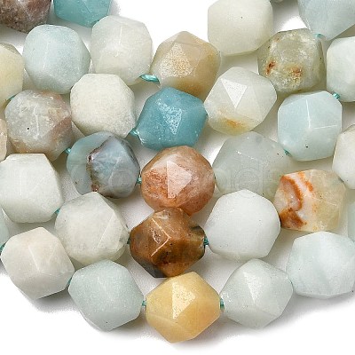 Natural Flower Amazonite Beads Strands G-Z119-A08-03-1
