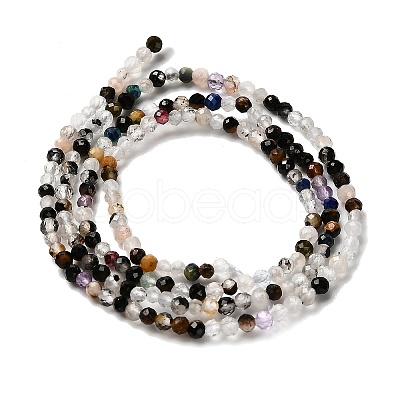 Natural & Synthetic Mixed Gemstone Beads Strands G-RM2025-A16-2mm-B-1