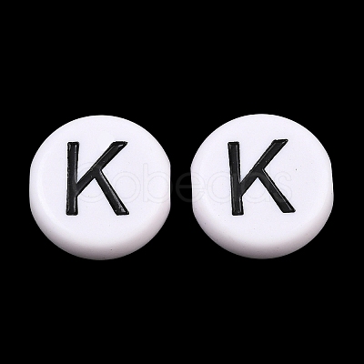 Opaque White Acrylic European Beads AC-CBA3BDD-01K-1