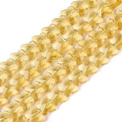 Transparent Glass Beads Strands GLAA-Q118-01A-B13-1