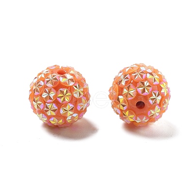 Acrylic Rhinestone Ball Beads OACR-A035-01H-1